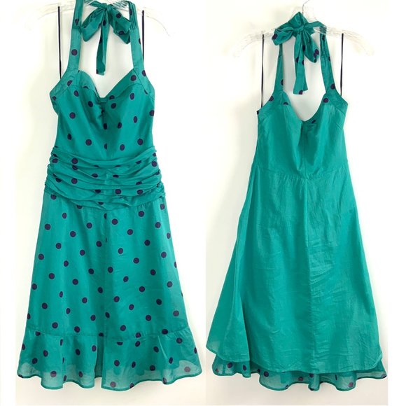 Marc Jacobs Polka Dot Halter Cotton Dress Size 4 - Picture 13 of 16